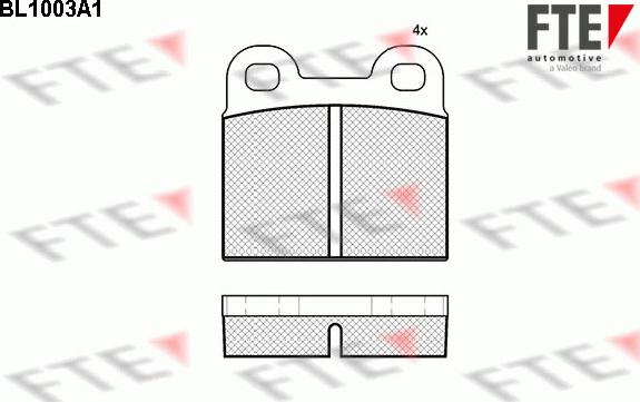 FTE 9010000 - Комплект спирачно феродо, дискови спирачки vvparts.bg