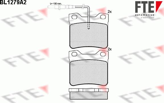 FTE BL1279A2 - Комплект спирачно феродо, дискови спирачки vvparts.bg