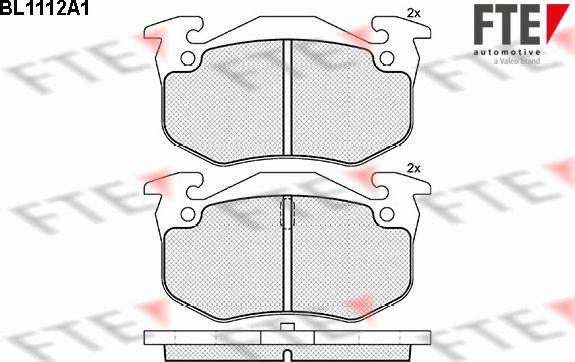 FTE BL1112A1 - Комплект спирачно феродо, дискови спирачки vvparts.bg