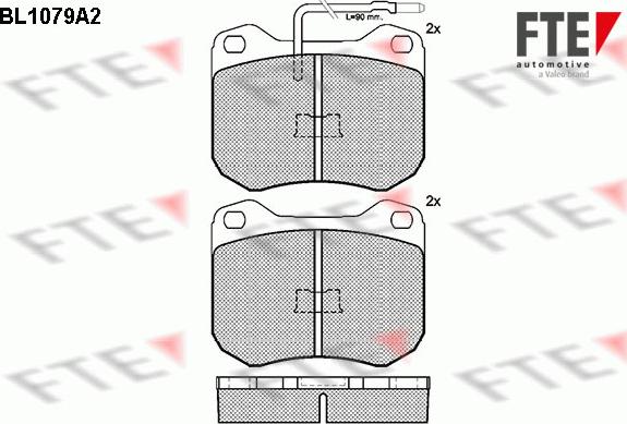 FTE BL1079A2 - Комплект спирачно феродо, дискови спирачки vvparts.bg