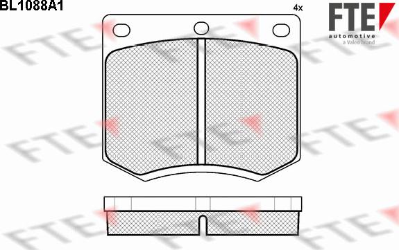 FTE BL1088A1 - Комплект спирачно феродо, дискови спирачки vvparts.bg