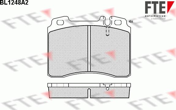 FTE BL1248A2 - Комплект спирачно феродо, дискови спирачки vvparts.bg