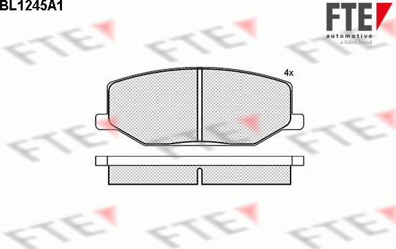 FTE 9010071 - Комплект спирачно феродо, дискови спирачки vvparts.bg