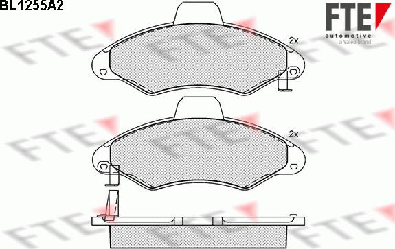 FTE 9010078 - Комплект спирачно феродо, дискови спирачки vvparts.bg