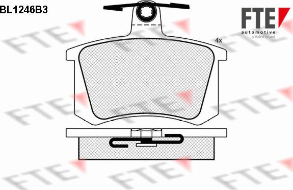 FTE BL1246B3 - Комплект спирачно феродо, дискови спирачки vvparts.bg