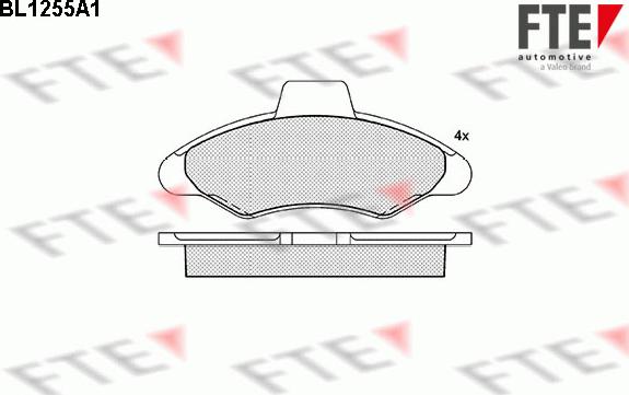 FTE 9010077 - Комплект спирачно феродо, дискови спирачки vvparts.bg