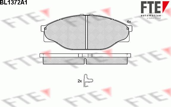 FTE 9010149 - Комплект спирачно феродо, дискови спирачки vvparts.bg