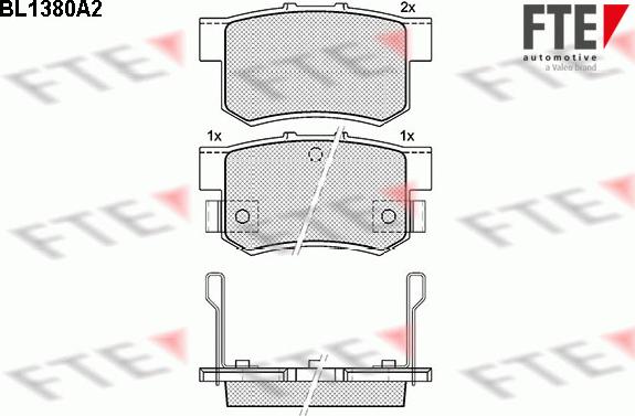 FTE 9010154 - Комплект спирачно феродо, дискови спирачки vvparts.bg