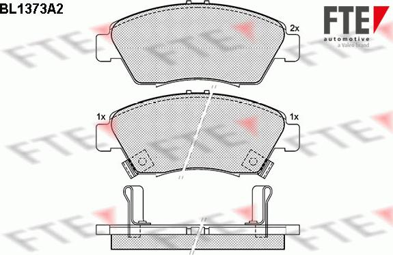 FTE BL1373A2 - Комплект спирачно феродо, дискови спирачки vvparts.bg