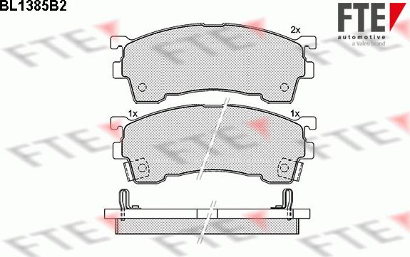 FTE 9010158 - Комплект спирачно феродо, дискови спирачки vvparts.bg