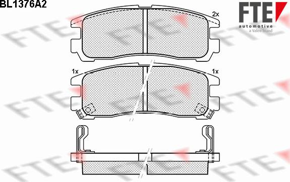 FTE 9010153 - Комплект спирачно феродо, дискови спирачки vvparts.bg