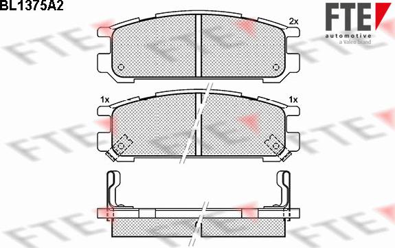 FTE 9010152 - Комплект спирачно феродо, дискови спирачки vvparts.bg