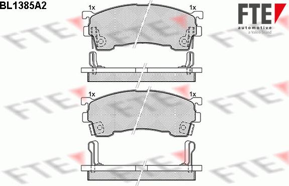 FTE 9010157 - Комплект спирачно феродо, дискови спирачки vvparts.bg