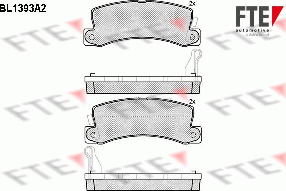 FTE 9010168 - Комплект спирачно феродо, дискови спирачки vvparts.bg