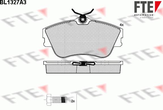 FTE 9010116 - Комплект спирачно феродо, дискови спирачки vvparts.bg