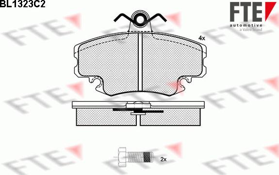 FTE 9010111 - Комплект спирачно феродо, дискови спирачки vvparts.bg