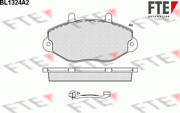 FTE 9010113 - Комплект спирачно феродо, дискови спирачки vvparts.bg