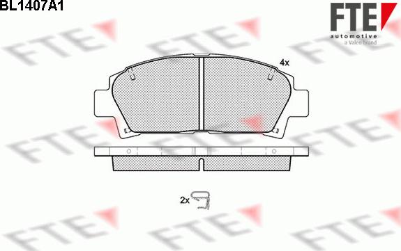 FTE 9010182 - Комплект спирачно феродо, дискови спирачки vvparts.bg