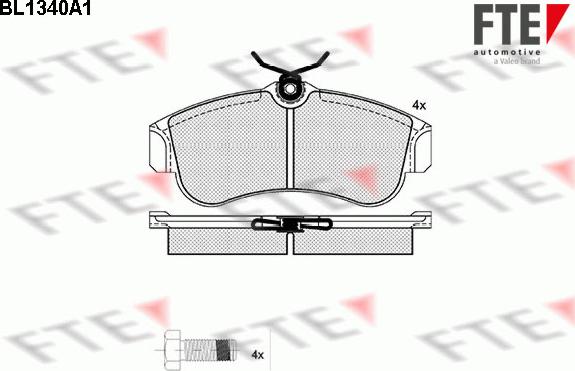 FTE BL1340A1 - Комплект спирачно феродо, дискови спирачки vvparts.bg