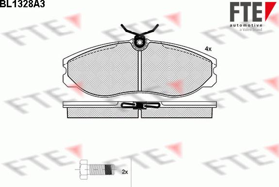 FTE 9010120 - Комплект спирачно феродо, дискови спирачки vvparts.bg
