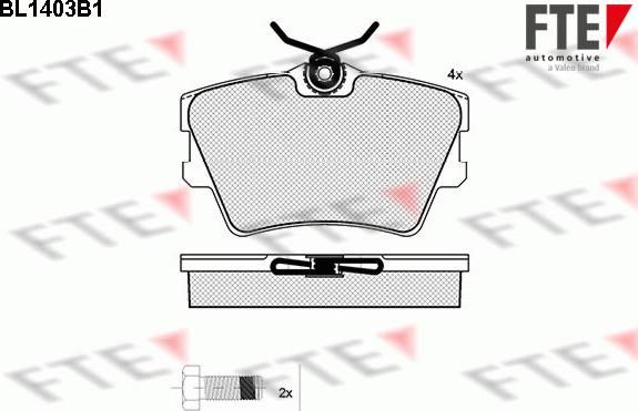 FTE BL1403B1 - Комплект спирачно феродо, дискови спирачки vvparts.bg