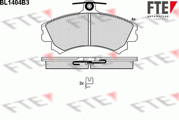 FTE 9010177 - Комплект спирачно феродо, дискови спирачки vvparts.bg