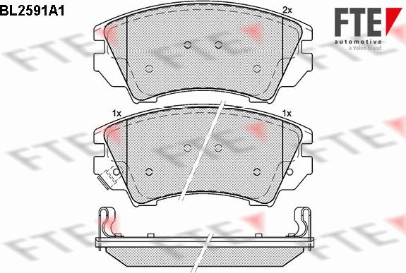 FTE 9010842 - Комплект спирачно феродо, дискови спирачки vvparts.bg