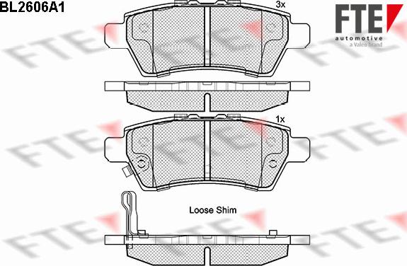 FTE 9010855 - Комплект спирачно феродо, дискови спирачки vvparts.bg