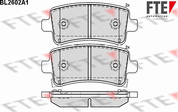 FTE 9010853 - Комплект спирачно феродо, дискови спирачки vvparts.bg