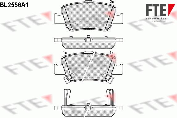 FTE 9010810 - Комплект спирачно феродо, дискови спирачки vvparts.bg