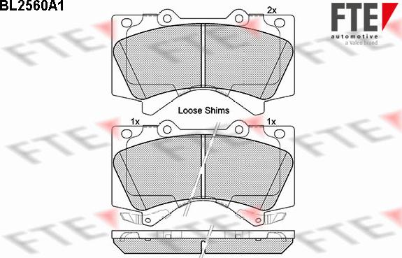 FTE 9010812 - Комплект спирачно феродо, дискови спирачки vvparts.bg