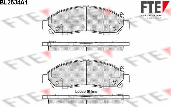 FTE 9010880 - Комплект спирачно феродо, дискови спирачки vvparts.bg