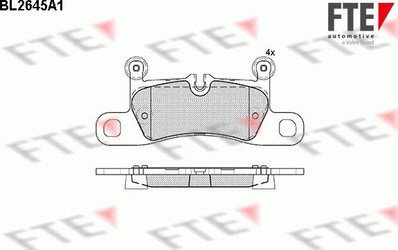 FTE 9010888 - Комплект спирачно феродо, дискови спирачки vvparts.bg