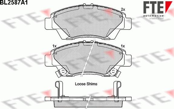 FTE 9010838 - Комплект спирачно феродо, дискови спирачки vvparts.bg