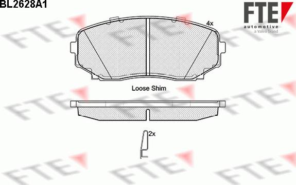 FTE 9010875 - Комплект спирачно феродо, дискови спирачки vvparts.bg