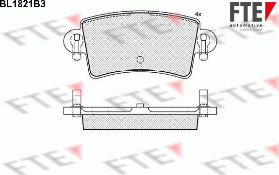 FTE BL1821B3 - Комплект спирачно феродо, дискови спирачки vvparts.bg