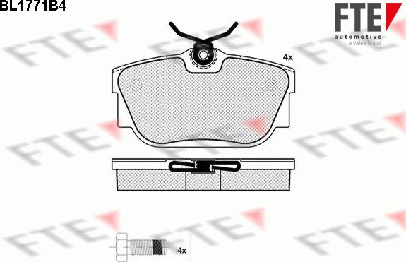 FTE 9010342 - Комплект спирачно феродо, дискови спирачки vvparts.bg