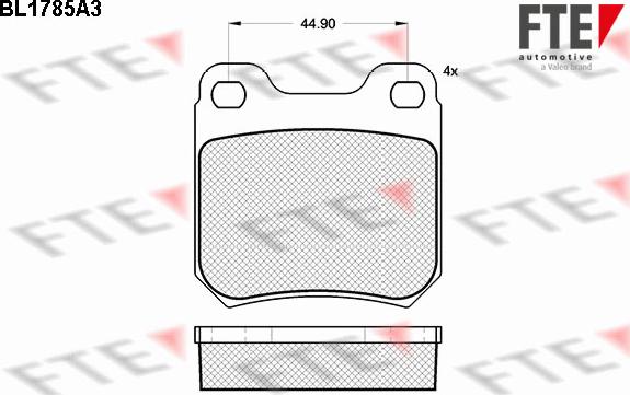 FTE 9010355 - Комплект спирачно феродо, дискови спирачки vvparts.bg