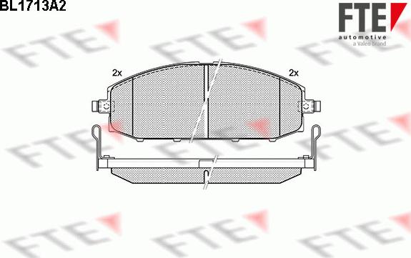 FTE 9010314 - Комплект спирачно феродо, дискови спирачки vvparts.bg