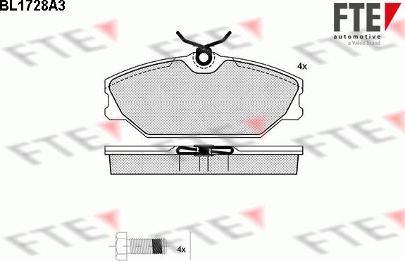 FTE 9010318 - Комплект спирачно феродо, дискови спирачки vvparts.bg