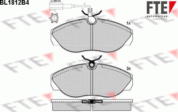 FTE 9010389 - Комплект спирачно феродо, дискови спирачки vvparts.bg