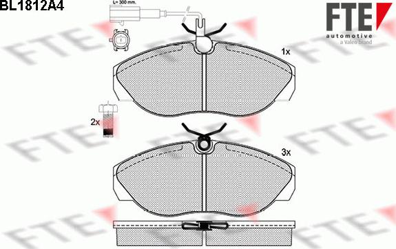 FTE 9010388 - Комплект спирачно феродо, дискови спирачки vvparts.bg