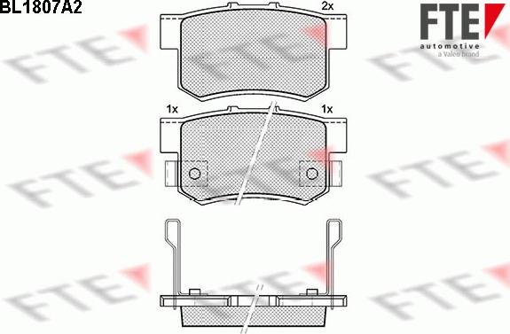 FTE 9010383 - Комплект спирачно феродо, дискови спирачки vvparts.bg