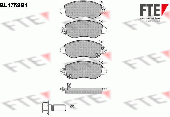 FTE 9010339 - Комплект спирачно феродо, дискови спирачки vvparts.bg