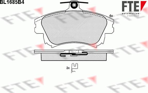 FTE 9010298 - Комплект спирачно феродо, дискови спирачки vvparts.bg