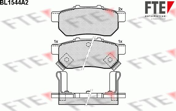 FTE 9010240 - Комплект спирачно феродо, дискови спирачки vvparts.bg