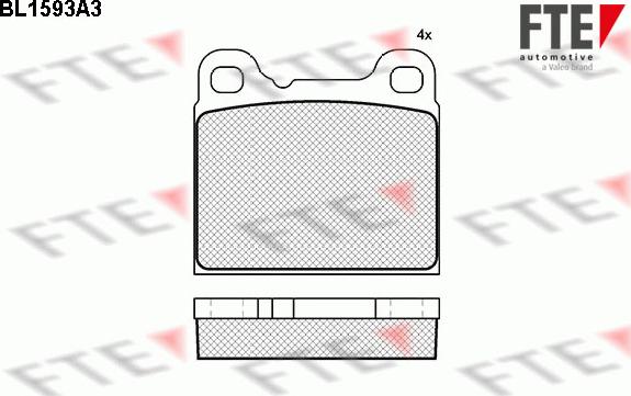 FTE 9010242 - Комплект спирачно феродо, дискови спирачки vvparts.bg