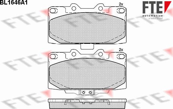 FTE BL1646A1 - Комплект спирачно феродо, дискови спирачки vvparts.bg