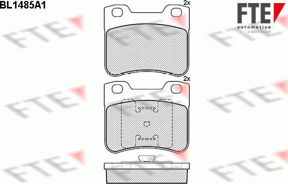 FTE 9010218 - Комплект спирачно феродо, дискови спирачки vvparts.bg