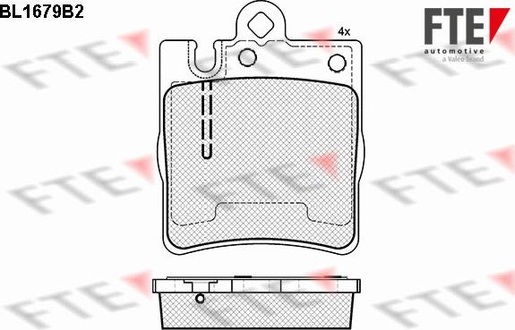 FTE 9010289 - Комплект спирачно феродо, дискови спирачки vvparts.bg